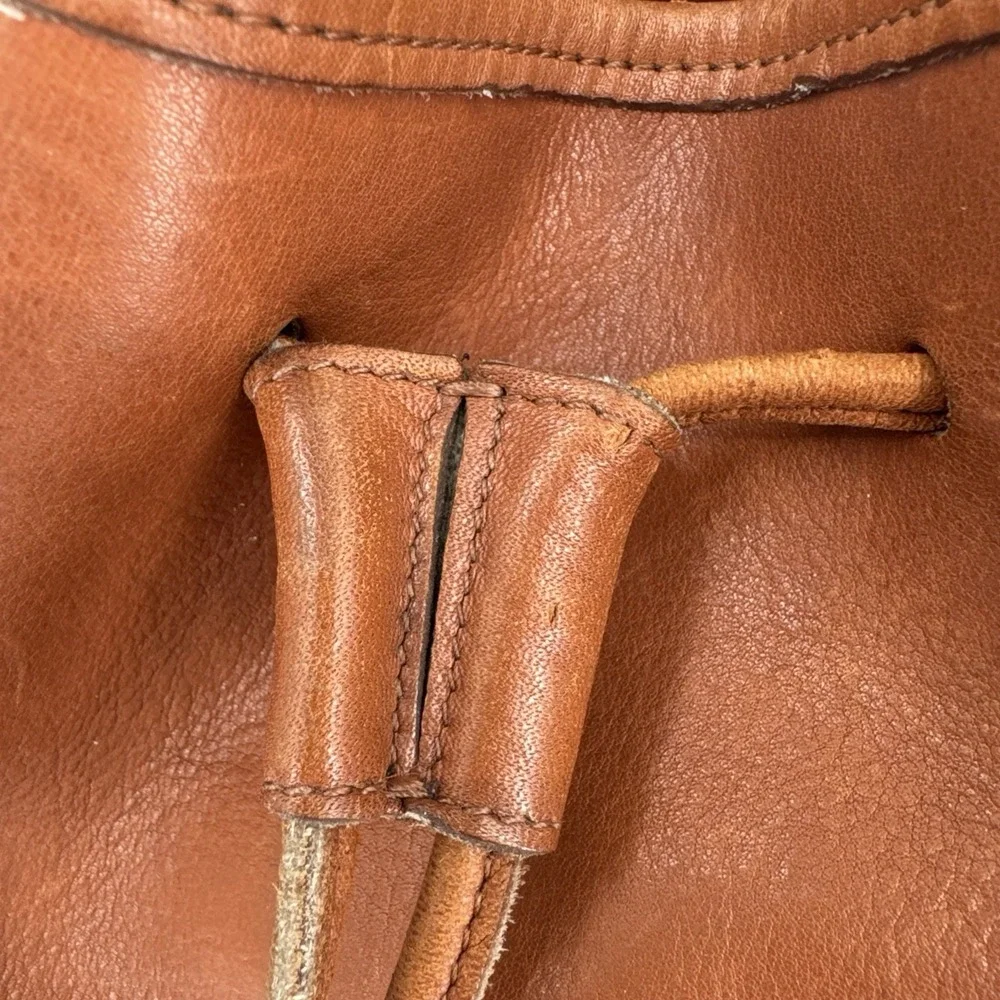 Vintage Coach Brown Leather Drawstring Bucket Bag 9952 Made in USA